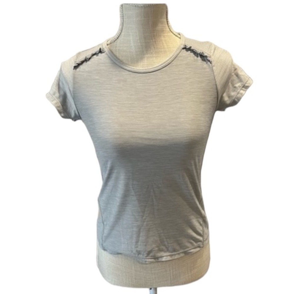 Avia Girls Performance Short Sleeve Athletic Tee | Gray | Size Large (10–12)